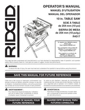 RIDGID R4517 Operator's Manual
