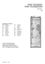 Panasonic 80341990 Installation Manual