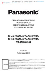 Panasonic TX-55HXW584 Operating Instructions Manual