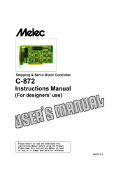 Melec C-872 User Manual
