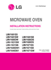 LG LMV1681SS Installation Instructions Manual