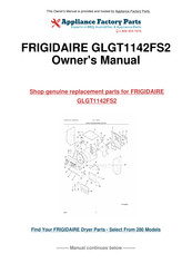 Frigidaire GLGT1142FS2 Installation Instructions Manual