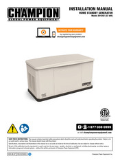 Champion Global Power Equipment 201202 Installation Manual