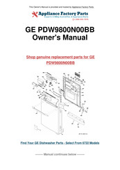 GE Profile PDW9200 Series Installation Instructions Manual