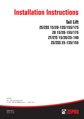 Zepro ZSS 25-155 Installation Instructions Manual