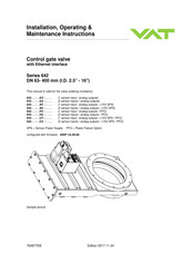 VAT 642 AY Series Installation, Operating,  & Maintenance Instructions