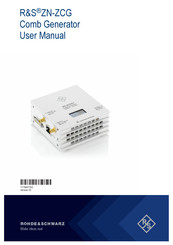 Rohde & Schwarz ZN-ZCG User Manual