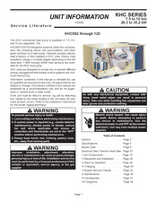 Lennox KHC092S4M Service Literature