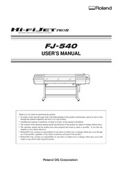 Roland FJ-540 User Manual