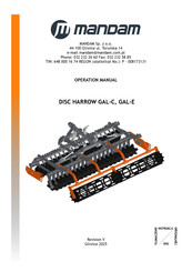 Mandam DISC HARROW GAL-C Operation Manual