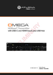 Panduit ATLONA OMEGA AT-OME-SW21-TX Manual