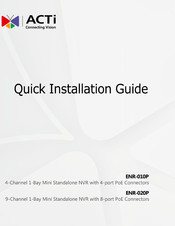 ACTi ENR-020P Quick Installation Manual