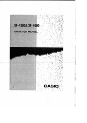 Casio SF-4300A Operation Manual