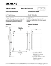 Siemens VPM 200 Operating Instructions Manual