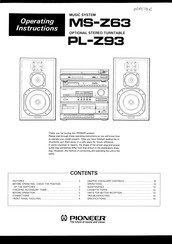 Pioneer MS-Z63 Operating Instructions Manual