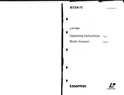 Sony Lasermax LDP-1450 Operating Instructions Manual