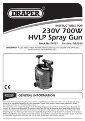 Draper 24427 Instructions Manual