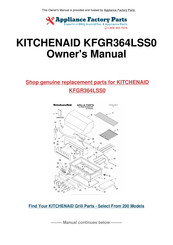 KitchenAid KFGR270 Installation Instructions Manual