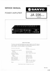 Sanyo JA 226 Service Manual