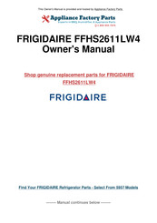 Frigidaire FFHS2611LW4 Use & Care Manual