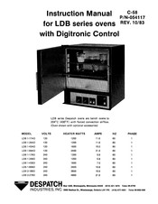 Despatch LDB 2-27BD Instruction Manual