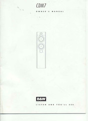 Bowers & Wilkins CDM 7 Owner's Manual