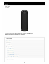Sony SRS-XB23 Help Manual