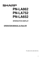 Sharp InGlass PN-LA652 Operation Manual