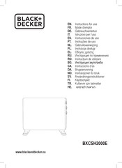 Black & Decker BXCSH2000E Instructions For Use Manual
