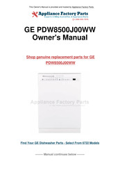 GE Profile PDW9200 Series Installation Instructions Manual