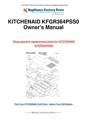 KitchenAid KFGR270 Installation Instructions And Use And Care Manual