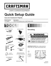 Craftsman 107289850 PGT9500 Quick Setup Manual