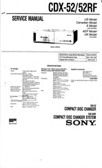 Sony CDX-52 Service Manual
