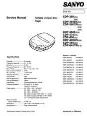 Sanyo CDP-400CR Service Manual