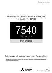 Mitsubishi Electric 740 Series User Manual