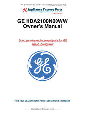 GE HDA3000 Series Owner's Manual