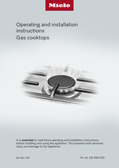 Miele KM 2354 Operating And Installation Instructions