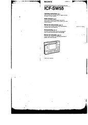 Sony ICF-SW55 Operating Instructions Manual