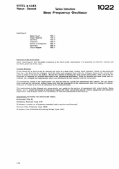 Bruel & Kjaer FICHE TECHNIQUE 1013 , 1017 , 1022