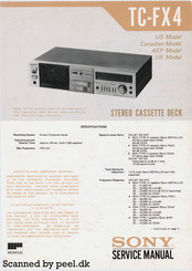 Sony TC-FX4 Manuals | ManualsLib