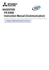 Mitsubishi Electric FR-E800 Instruction Manual