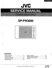 Jvc SP-PW3000 Service Manual