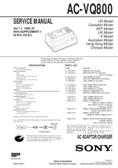 Sony ACV-Q800 Service Manual