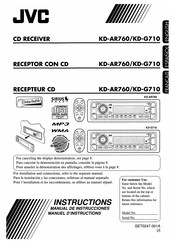 JVC KD-AR760 - Arsenal CD Receiver Instructions Manual