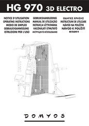 Domyos HG 970 3D ELECTRO Operating Instructions Manual