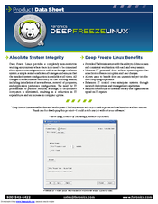 Faronics DEEP FREEZE LINUX Product Data Sheet