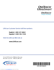 OneTouch ULTRASMART - REV 04-2006 Manual