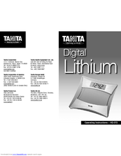 TANITA HD 372 Operating Instructions Manual