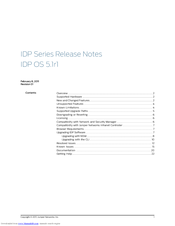 Juniper IDP OS 5.1R1 - S REV 1 Release Note