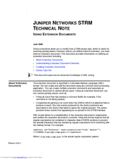 Juniper NETWORKS STRM - TECHNICAL NOTE REV 6-2008 Manual